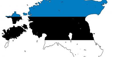 Քարտեզ Էստոնիայի դրոշը