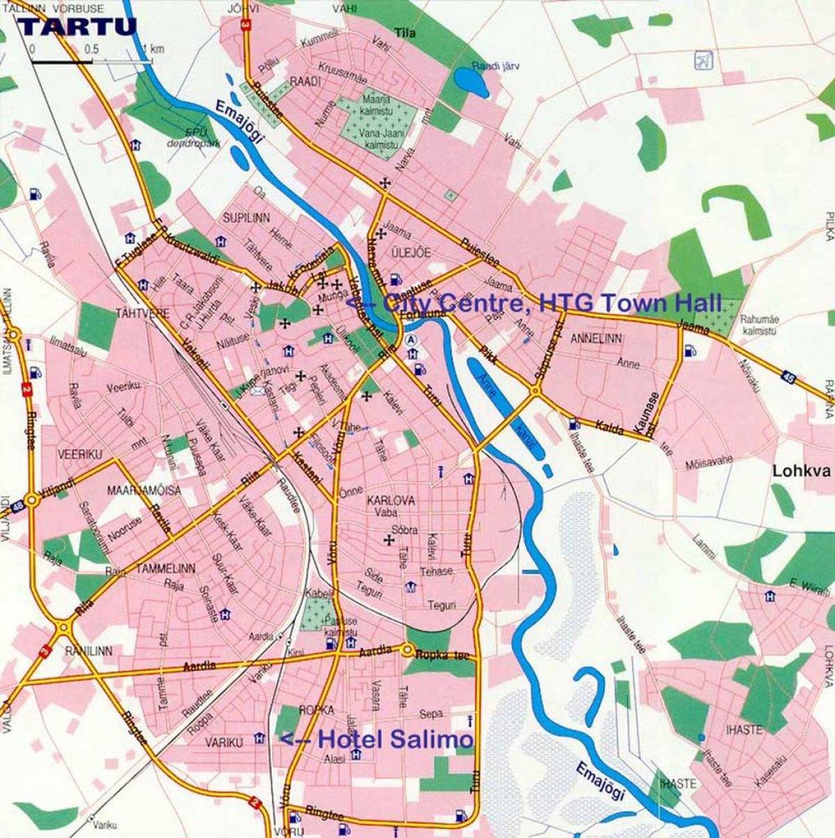քարտեզ Տարտու Էստոնիա