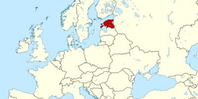 Որտեղից Էստոնիայի աշխարհի քարտեզի վրա